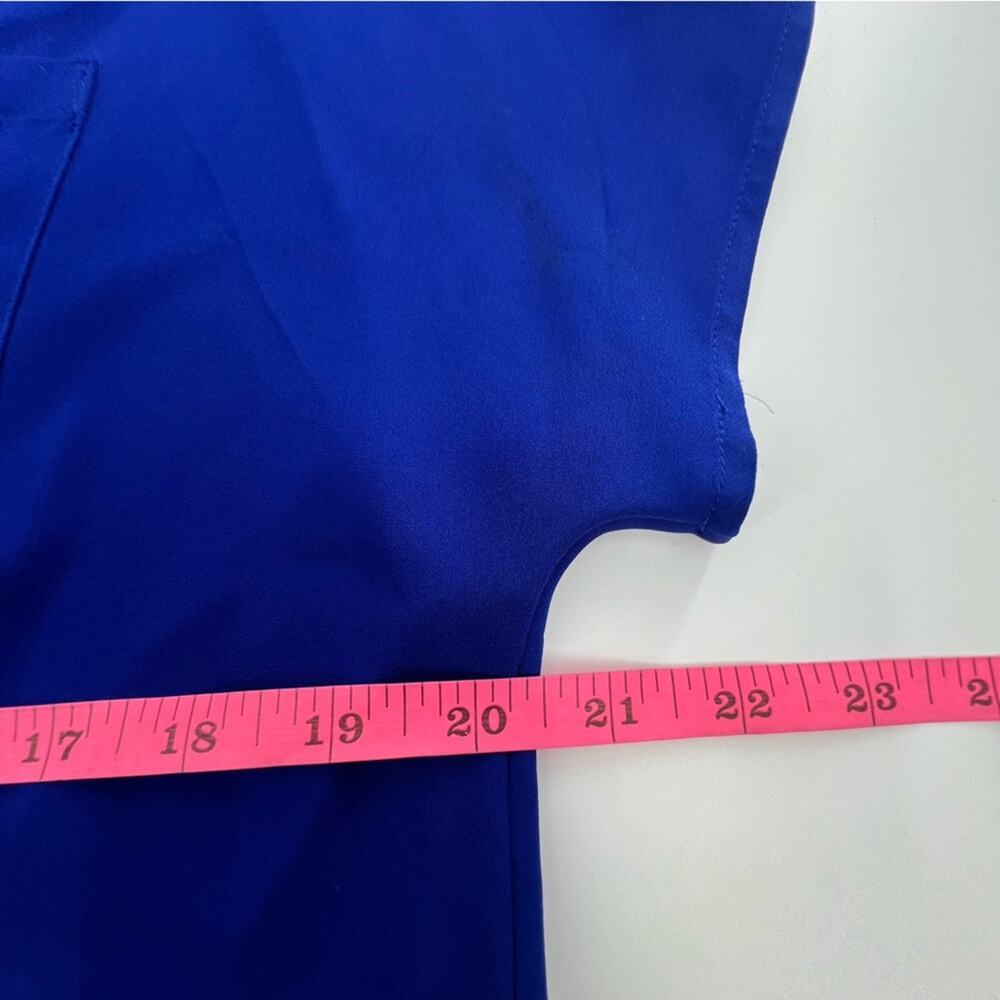 Vince silk popover top blue sz M - Picture 4 of 6